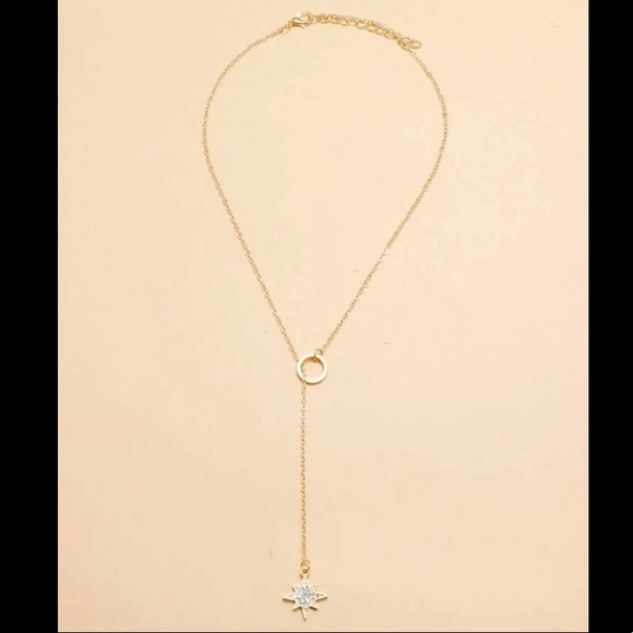 Cubic Zirconia Starburst Necklace - Picture 2 of 5